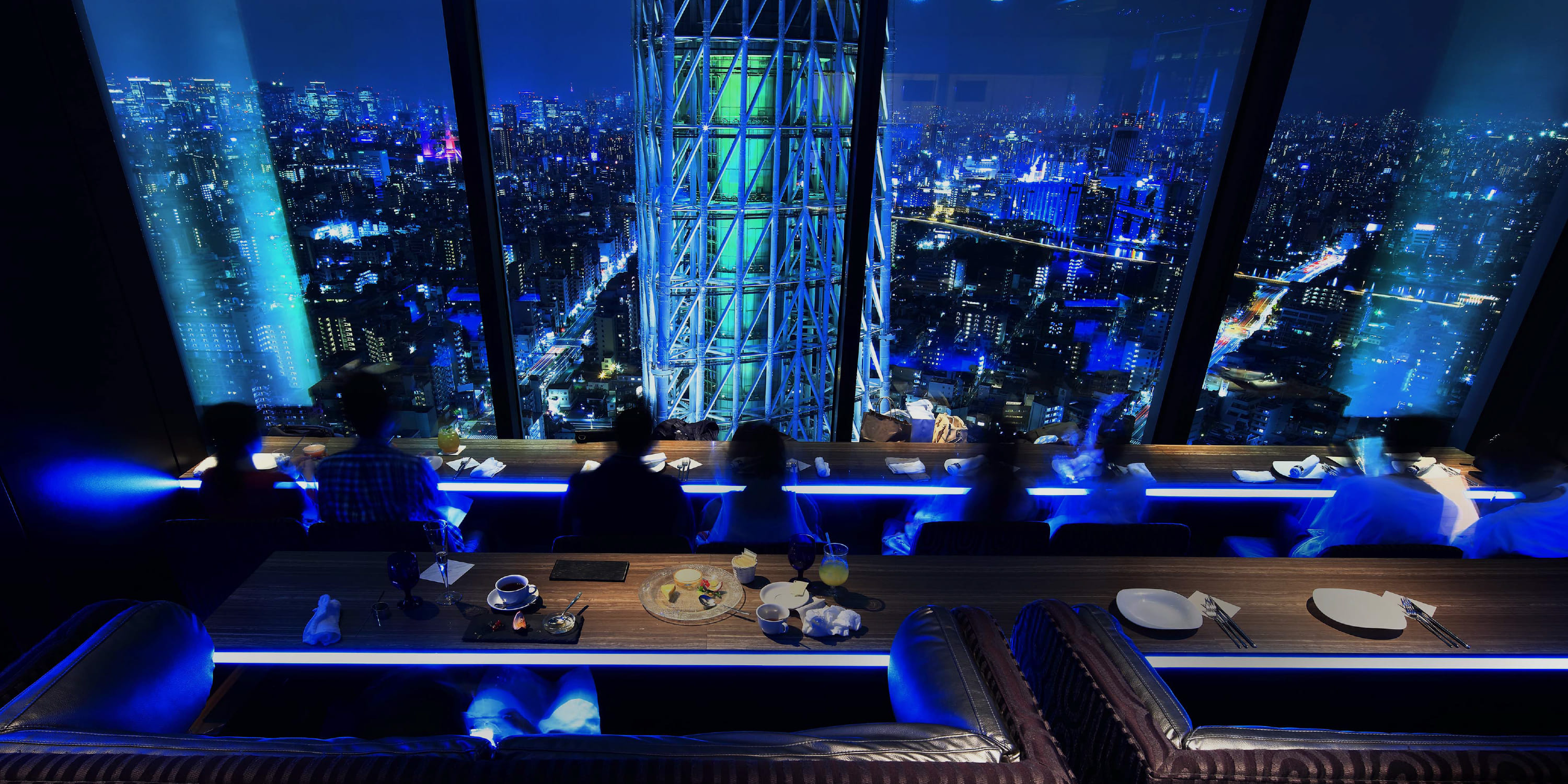 夜景の見えるレストラン